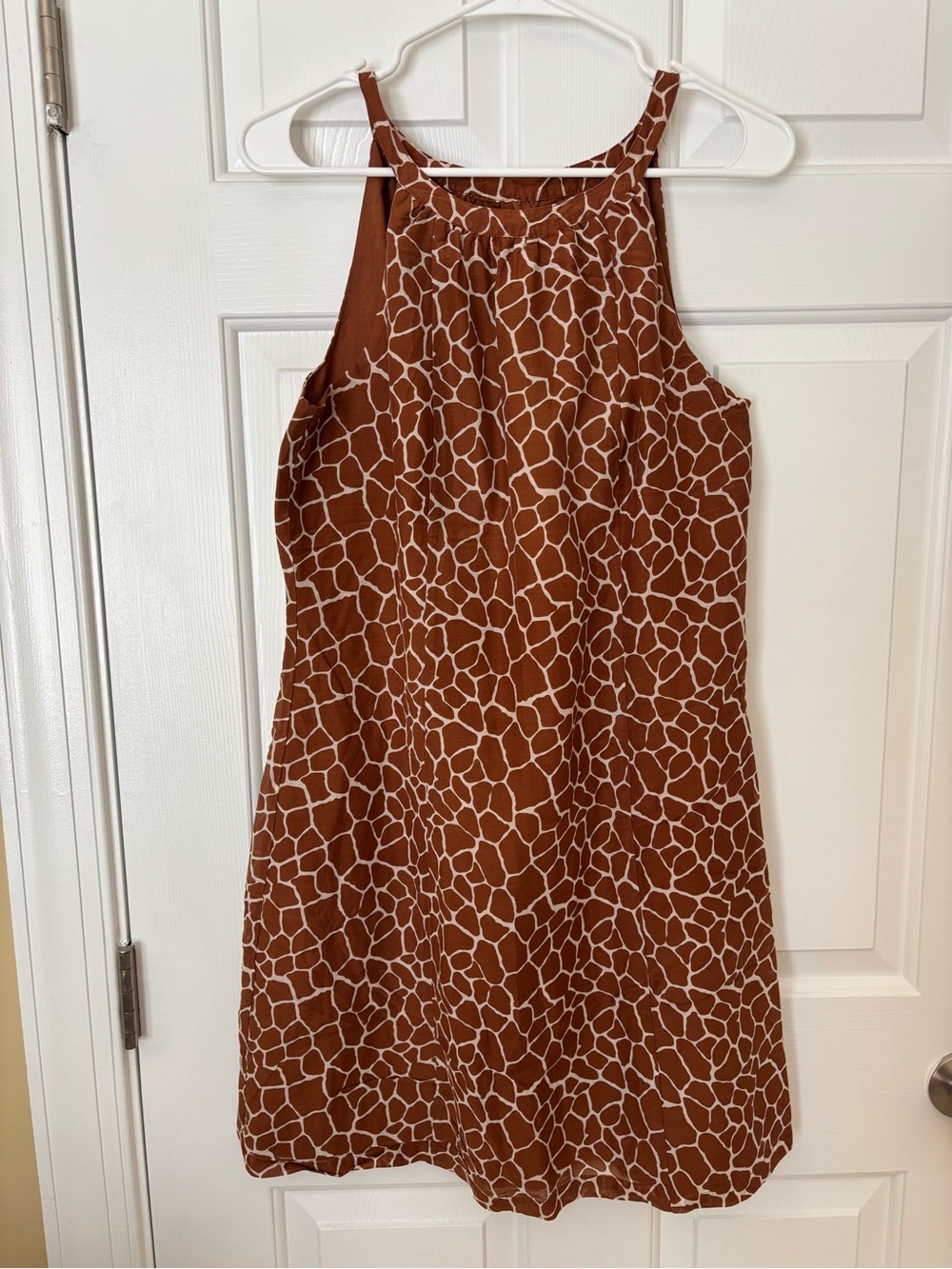 Merona Brown Giraffe-Print Halter Dress Size 8